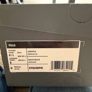 New balance 9060 Black unisex Shoes